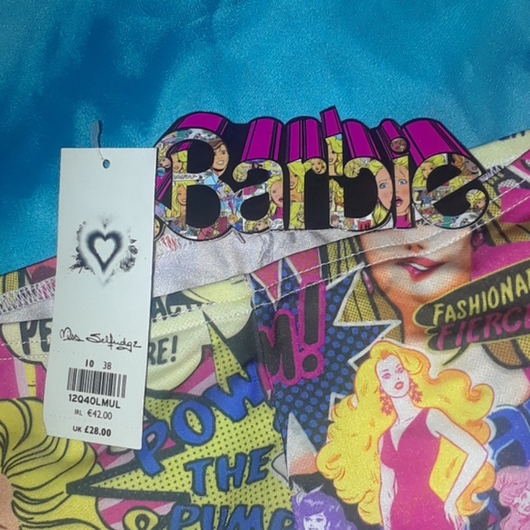 Miss Selfridge x Barbie Neon Retro Leggings - Picture 2 of 2